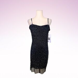 Nwt EMERALD SUNDAE Black Rhinestone Dress (Sz L)